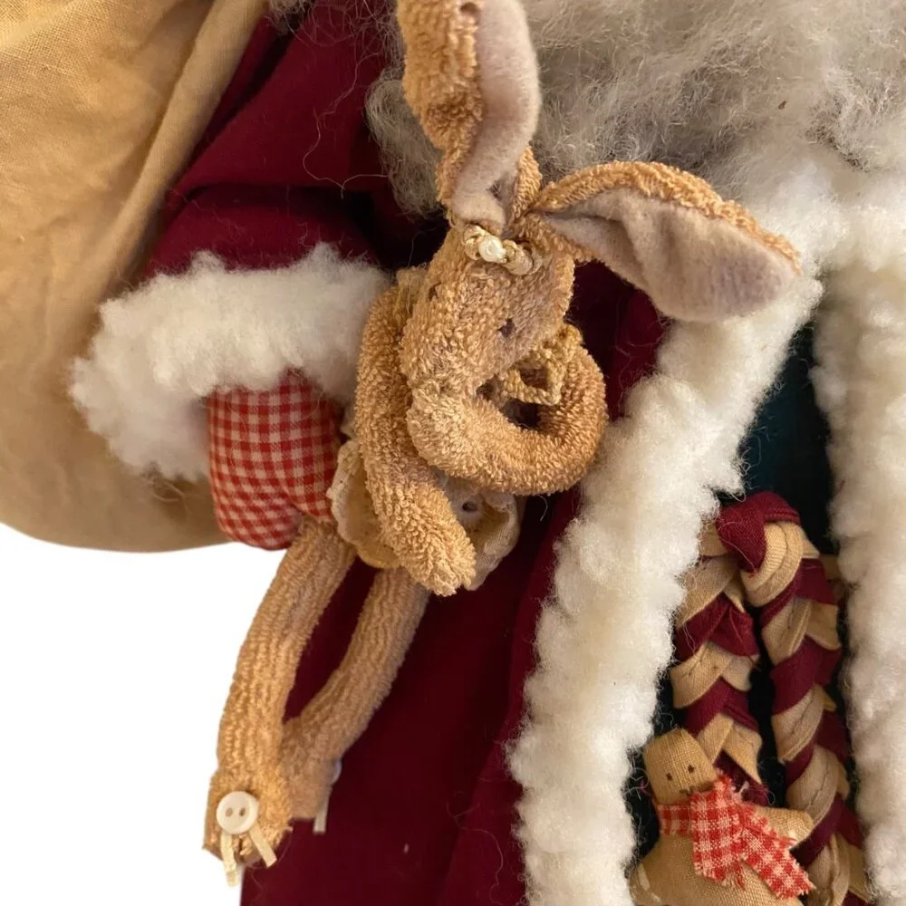 Folk Art Needle Felted Primitive Santa Claus‎ Figurine Toys Sack Bunny Bear 12
